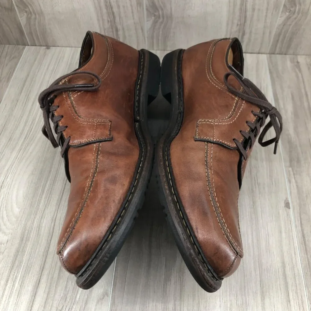 Allen Edmonds Shoes Mens 11B Wilbert Brown Leather Lace Up Derby Oxfords